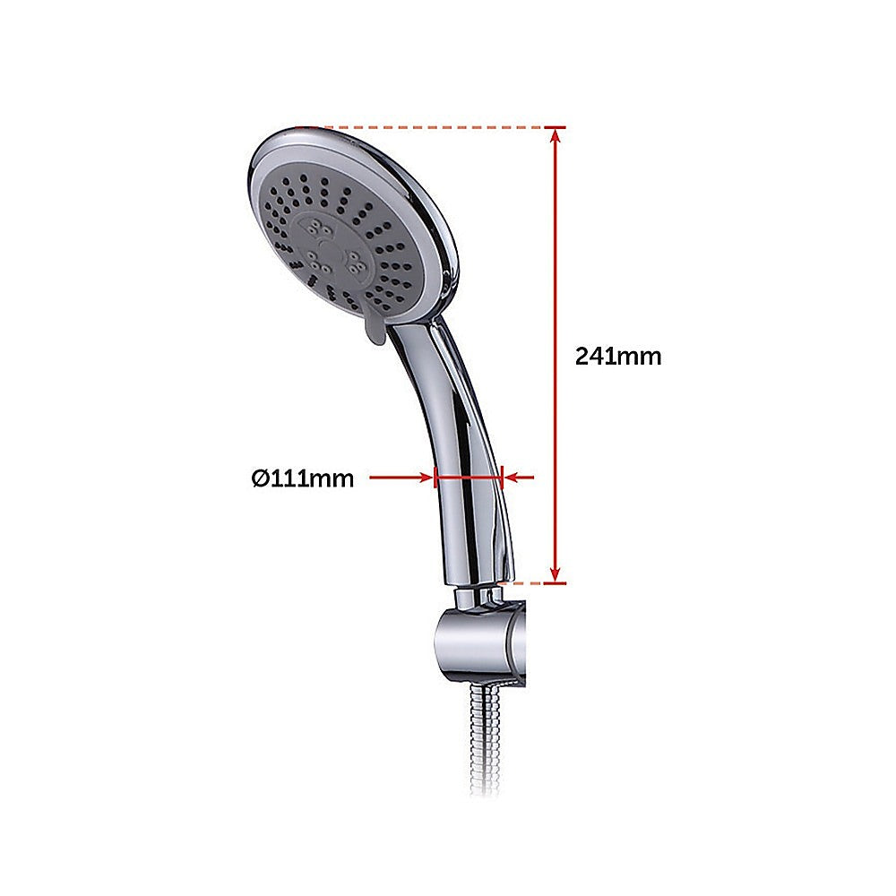 Shower Heads & Screens: WELS 8" Rain Shower Head Set Rounded Dual Heads Faucet High Pressure With Mixer
