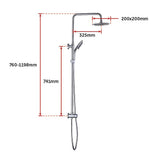 Shower Heads & Screens: WELS 8" Rain Shower Head Set Rounded Dual Heads Faucet High Pressure With Mixer