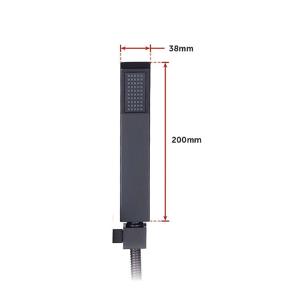 Shower Heads & Screens: WELS 8" Rain Shower Head Set Square Dual Heads Faucet High Pressure With Mixer