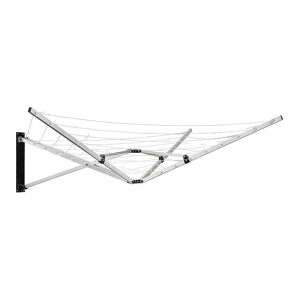 Drying Racks & Hangers: 26m 5 Arm Wall Hang Mountable Clothes Airer Dryer Washing Line Bathroom Kitchen