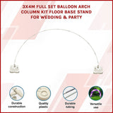 Gardening Accessories: 3x4m Full Set Balloon Arch Column Kit Floor Base Stand For Wedding & Party