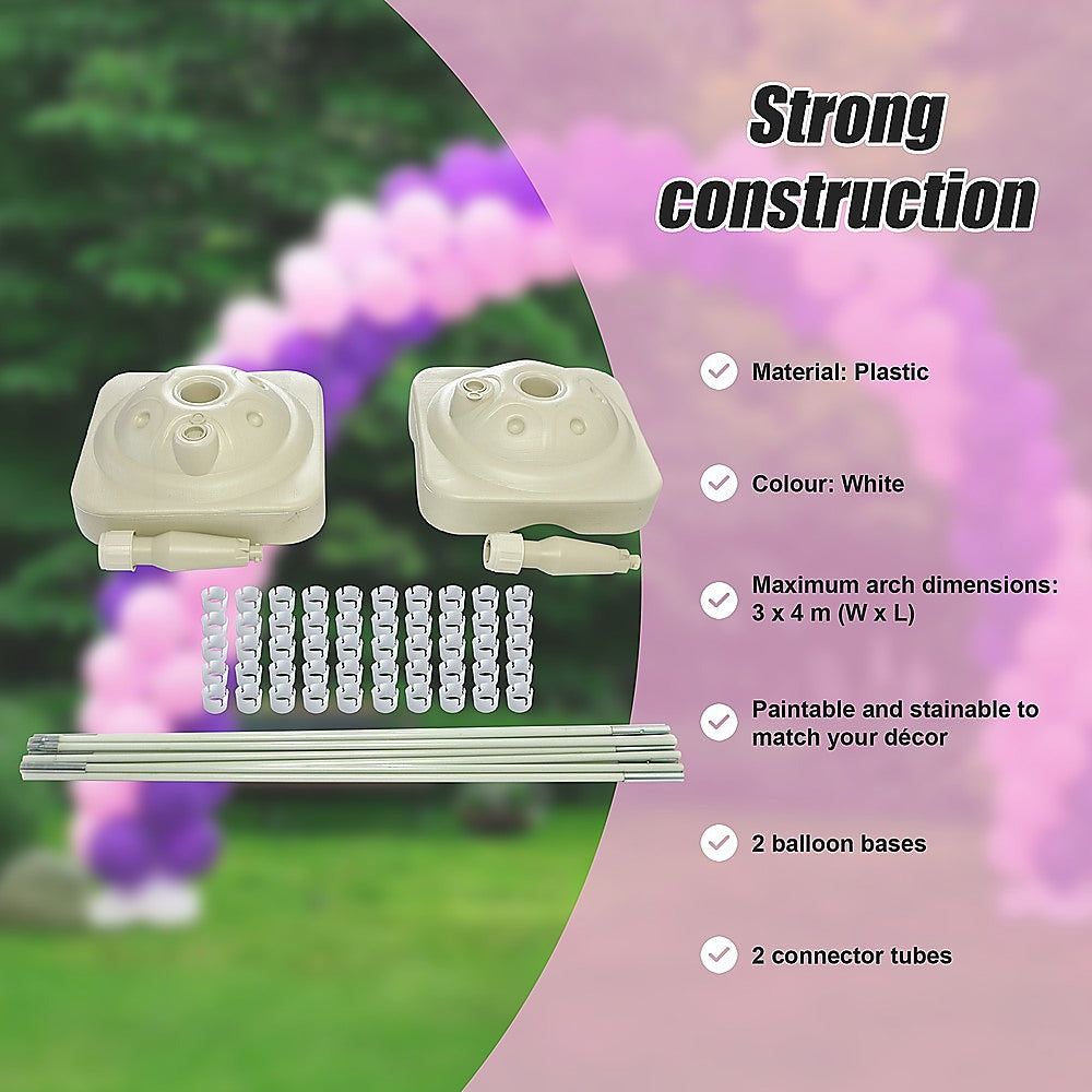 Gardening Accessories: 3x4m Full Set Balloon Arch Column Kit Floor Base Stand For Wedding & Party
