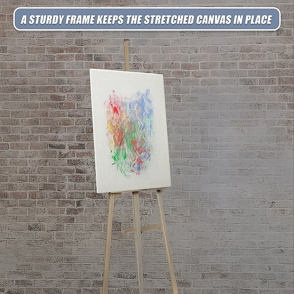 Arts & Crafts: 5 pack of 20x30cm Artist Blank Stretched Canvas Canvases Art Large White Range Oil Acrylic Wood