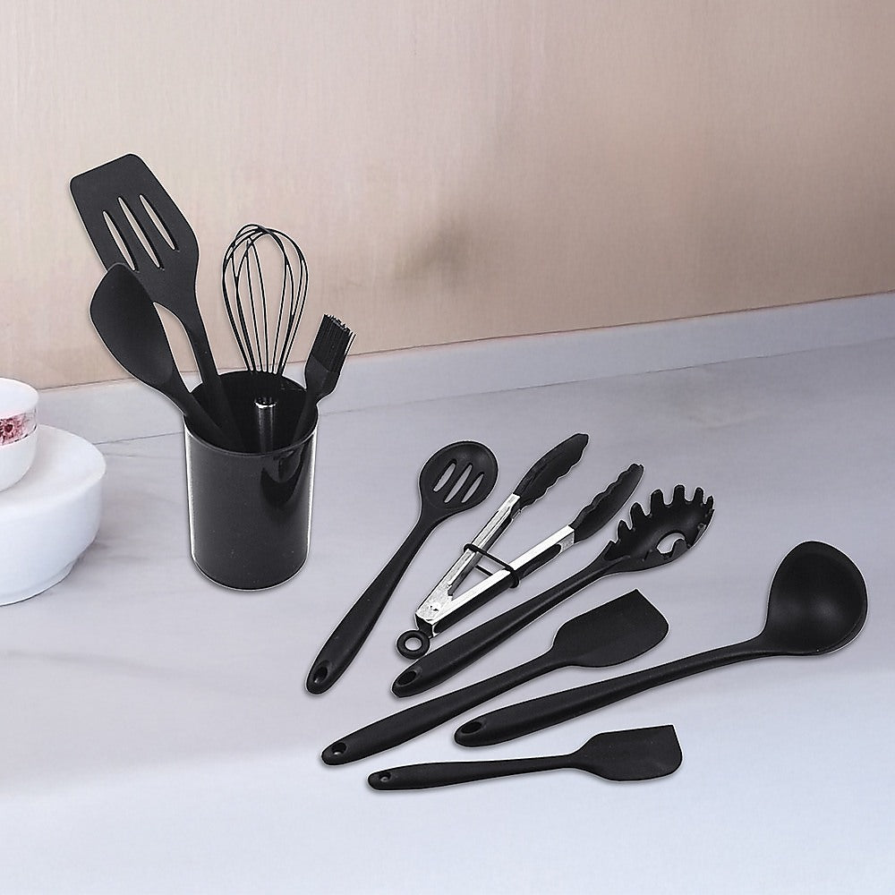 Kitchen Utensils: 11pcs Kitchen Utensil Set Silicone Heat-Resistant Non-Stick Kitchen Utensils kit