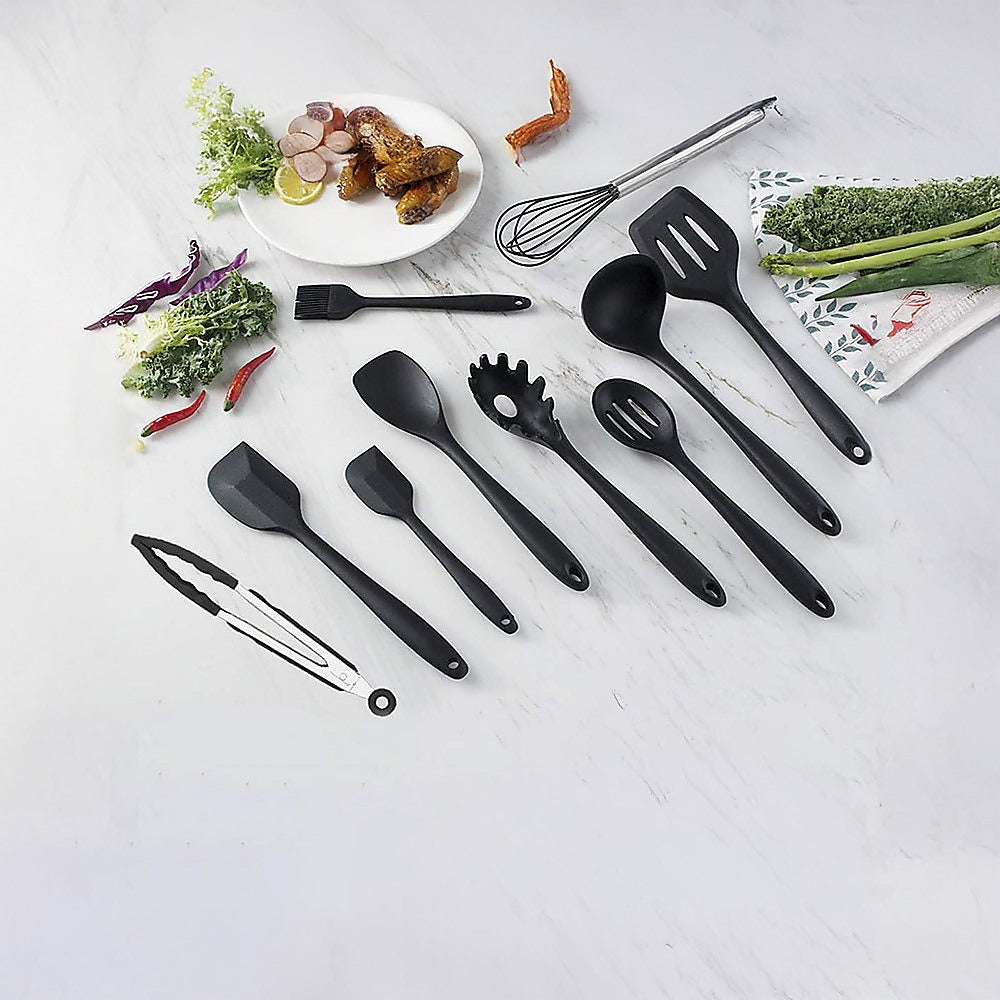 Kitchen Utensils: 11pcs Kitchen Utensil Set Silicone Heat-Resistant Non-Stick Kitchen Utensils kit