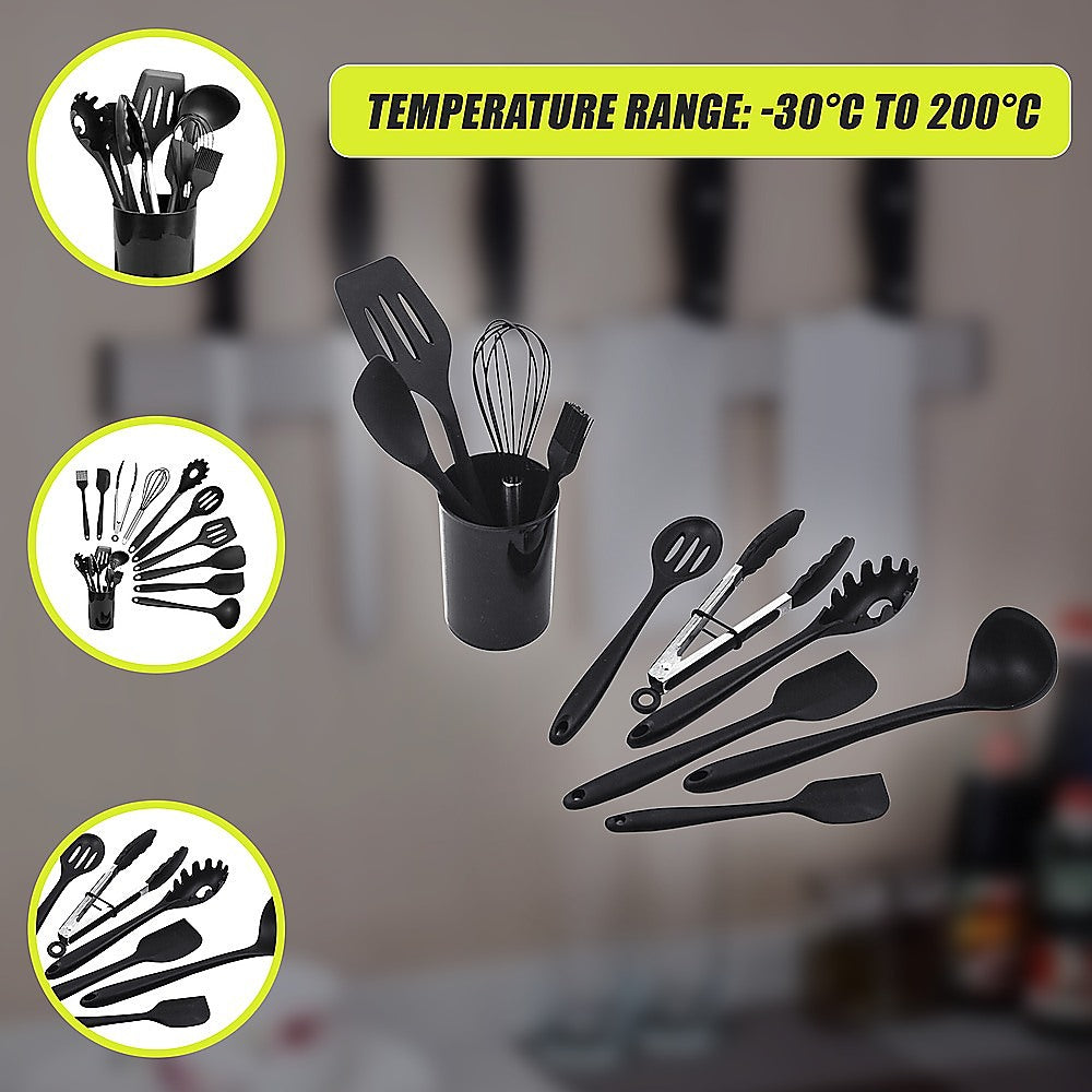 Kitchen Utensils: 11pcs Kitchen Utensil Set Silicone Heat-Resistant Non-Stick Kitchen Utensils kit