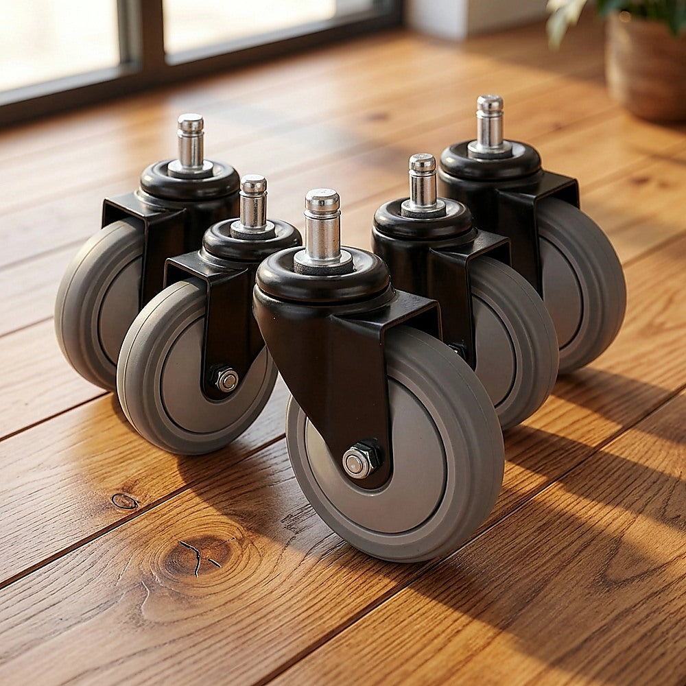 Office & Desk Chairs: 5x Office Chair Caster Wheels Set  Heavy Duty Universal Replacement for All Floors