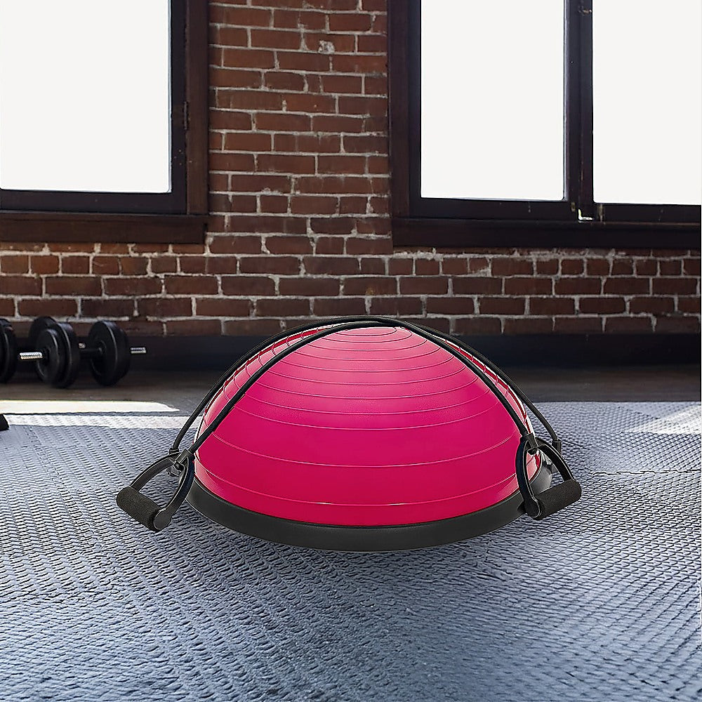 Yoga & Pilates: Yoga Balance Trainer Exercise Ball for Arm, Leg, Core Workout with Pump, 2 Resistance Bands