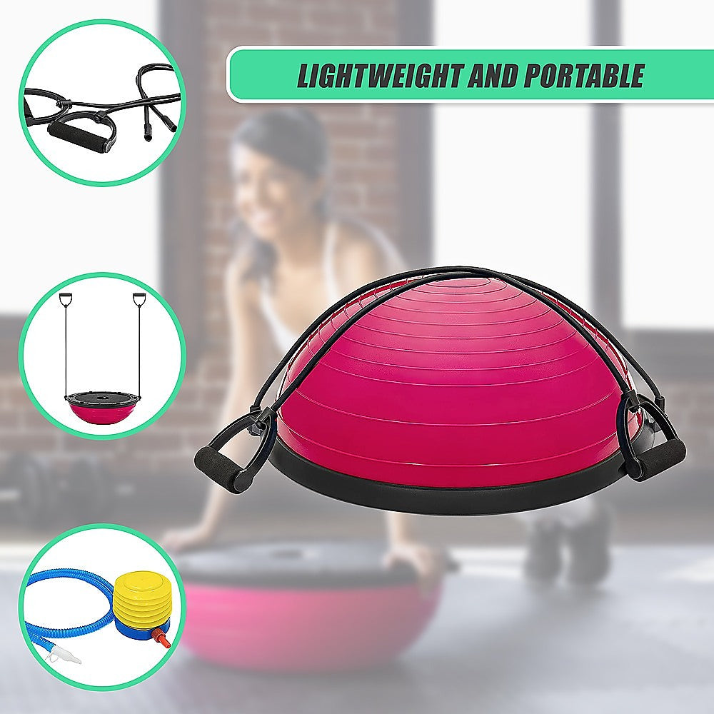 Yoga & Pilates: Yoga Balance Trainer Exercise Ball for Arm, Leg, Core Workout with Pump, 2 Resistance Bands