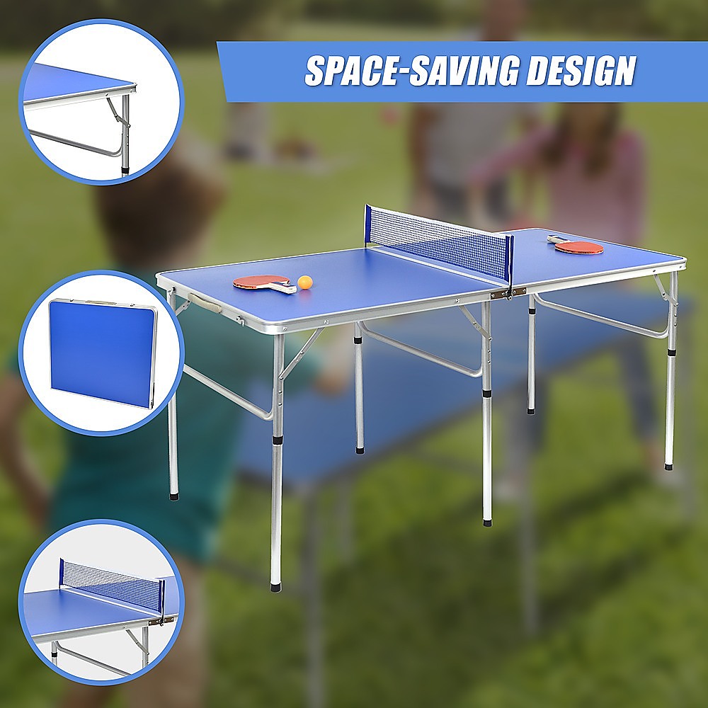 Activity Games: 152cm Portable Tennis Table, Folding Ping Pong Table Game Set