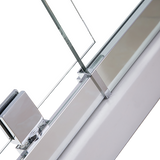 Adjustable Semi Frameless Shower Screen (114~122) x 195cm Australian Safety Glass