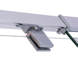 Adjustable Semi Frameless Shower Screen (74~82) x 195cm Australian Safety Glass