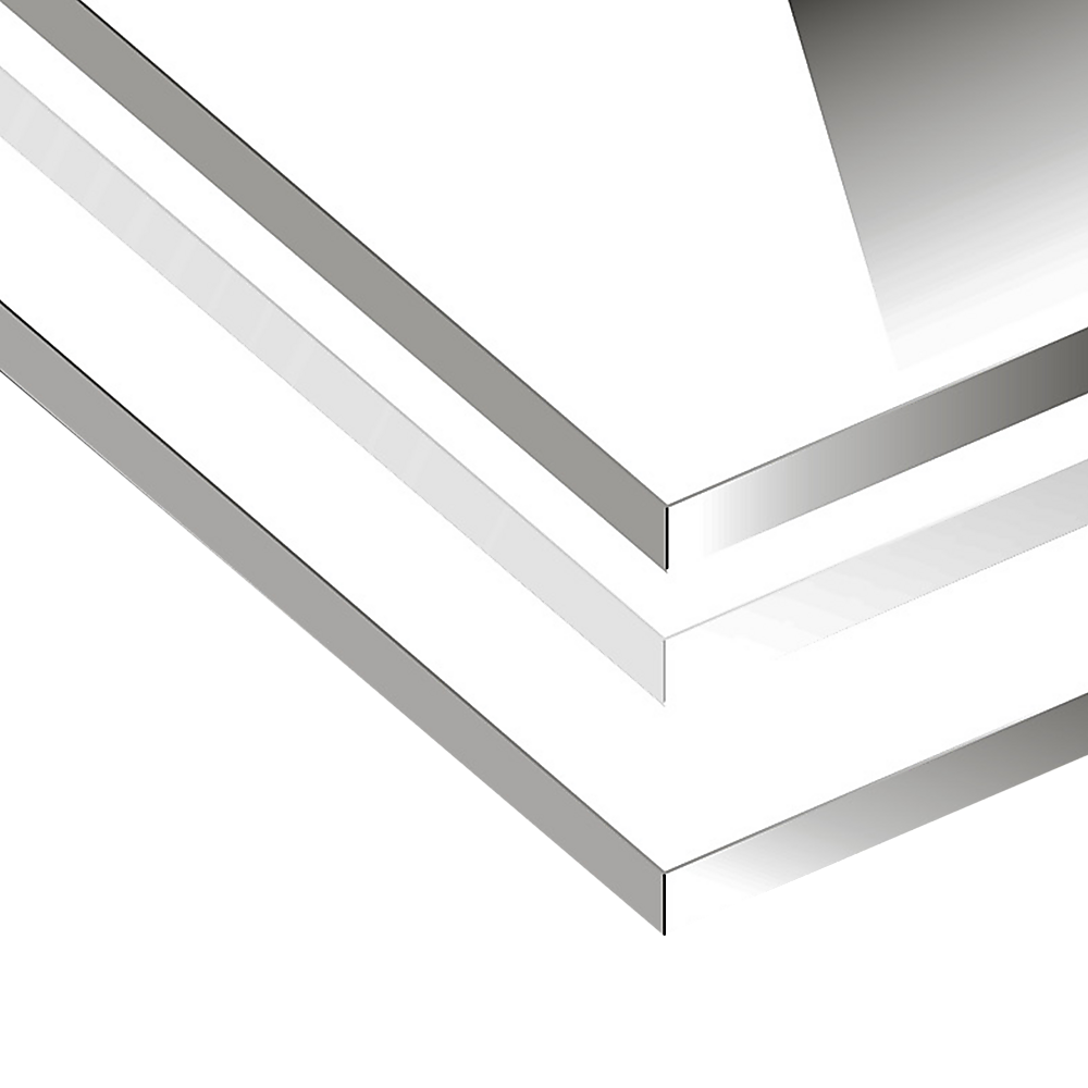 Building Materials: Toughened 90cm x 75cm White Glass Kitchen Splashback