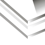 Building Materials: Toughened 90cm x 75cm White Glass Kitchen Splashback