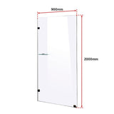 900 x 2000mm Frameless 10mm Safety Glass Shower Screen