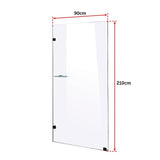 900 x 2100mm Frameless 10mm Safety Glass Shower Screen