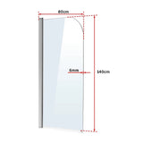 180 Degree Pivot Door 6mm Safety Glass Bath Shower Screen 800x1400mm By Della Francesca