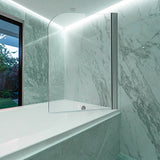180 Degree Pivot Door 6mm Safety Glass Bath Shower Screen 800x1400mm By Della Francesca
