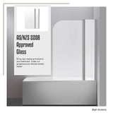 180 Degree Pivot Door 6mm Safety Glass Bath Shower Screen 1000x1400mm By Della Francesca