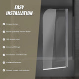 180 Degree Pivot Door 6mm Safety Glass Bath Shower Screen 900x1400mm By Della Francesca