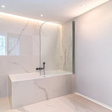 180 Degree Pivot Door 6mm Safety Glass Bath Shower Screen 900x1400mm By Della Francesca
