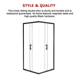 900 x 900mm Sliding Door Nano Safety Glass Shower Screen By Della Francesca