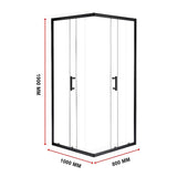 1000 x 800mm Sliding Door Nano Safety Glass Shower Screen By Della Francesca