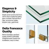 800 x 2100mm Frameless 10mm Safety Glass Shower Screen