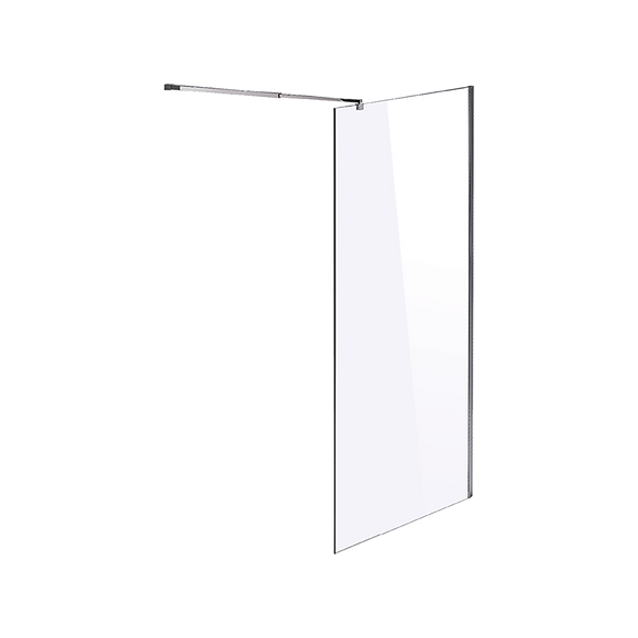 1000 x 2100mm Frameless 10mm Safety Glass Shower Screen