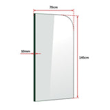 700 x 1450mm Frameless Bath Panel 10mm Glass Shower Screen By Della Francesca
