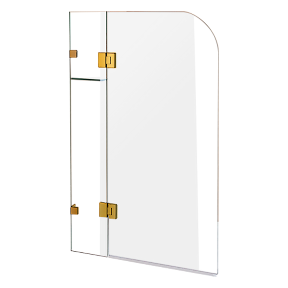 1200 x 1450mm Frameless Bath Panel 10mm Glass Shower Screen By Della Francesca