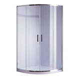 90 x 90cm Rounded Sliding 6mm Curved Shower Screen with Base in Chrome