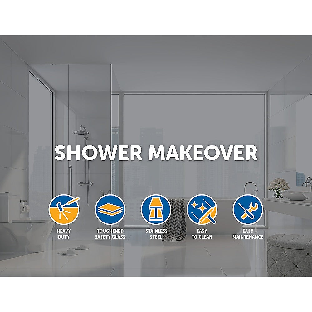 Shower Heads & Screens: 1000 x 1000mm Frameless 10mm Glass Shower Screen By Della Francesca