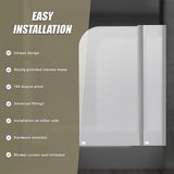 180 Degree Pivot Door 6mm Safety Glass Bath Shower Screen 1200x1400mm By Della Francesca