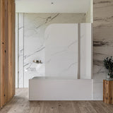 180 Degree Pivot Door 6mm Safety Glass Bath Shower Screen 1200x1400mm By Della Francesca