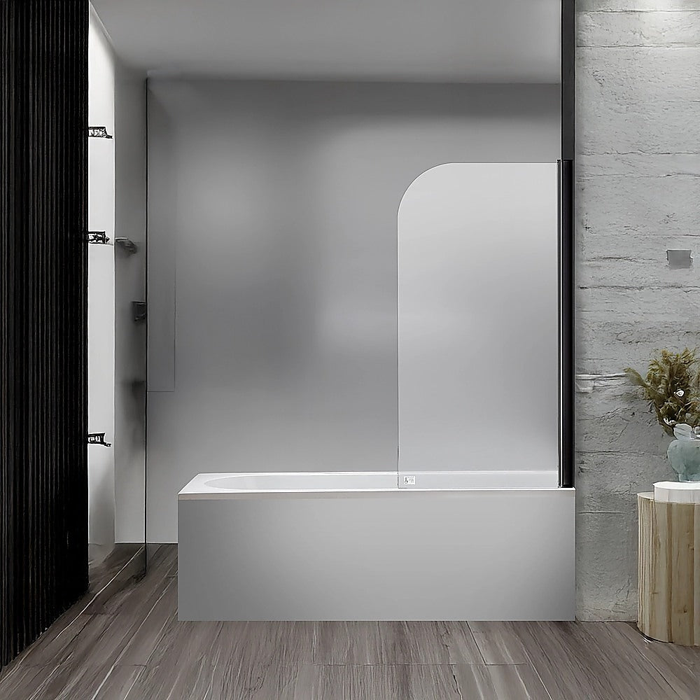 Shower Heads & Screens: 180 Degree Pivot Door 6mm Safety Glass Bath Shower Screen 800x1400mm By Della Francesca