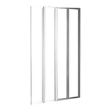 Shower Heads & Screens: 4 Fold Chrome Folding Bath Shower Screen Door Panel 1000 x 1400mm