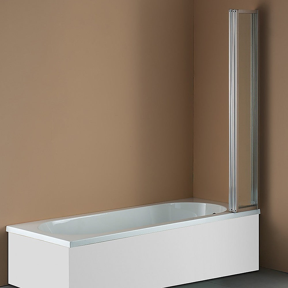Shower Heads & Screens: 4 Fold Chrome Folding Bath Shower Screen Door Panel 1000 x 1400mm