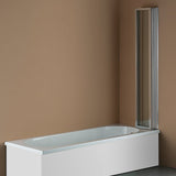 Shower Heads & Screens: 4 Fold Chrome Folding Bath Shower Screen Door Panel 1000 x 1400mm