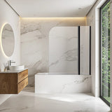 180 Degree Pivot Door 6mm Safety Glass Bath Shower Screen 1200x1400mm By Della Francesca