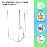 Shower Heads & Screens: 1000 x 700mm Frameless 10mm Glass Shower Screen By Della Francesca