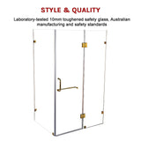 1200 x 900mm Frameless 10mm Glass Shower Screen By Della Francesca