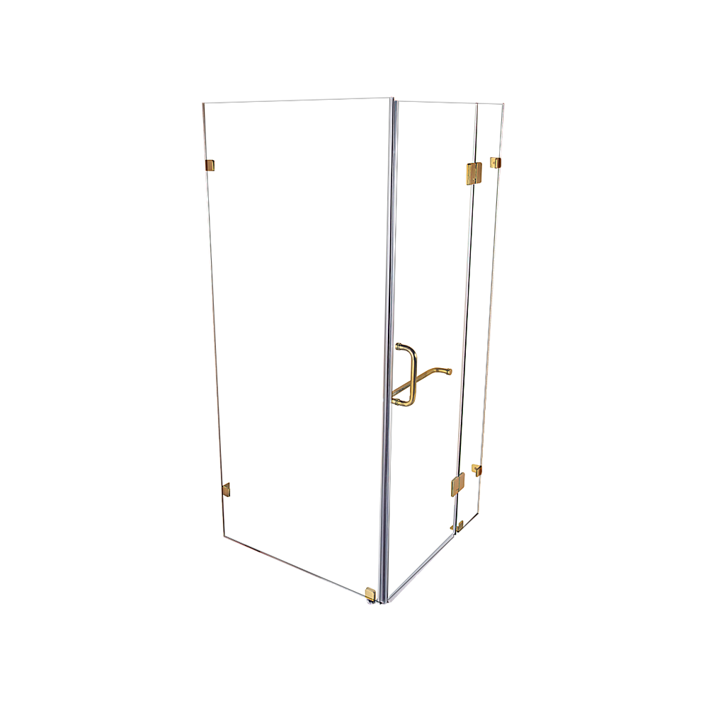 Shower Heads & Screens: 1000 x 1000mm Frameless 10mm Glass Shower Screen By Della Francesca