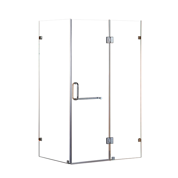 1100 x 900mm Frameless 10mm Glass Shower Screen By Della Francesca