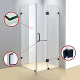 1200 x 1000mm Frameless 10mm Glass Shower Screen By Della Francesca