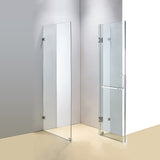 1100 x 800mm Frameless 10mm Glass Shower Screen By Della Francesca