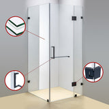 1200 x 1000mm Frameless 10mm Glass Shower Screen By Della Francesca