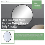 70cm Round Wall Mirror Bathroom Makeup Mirror by Della Francesca