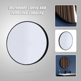 80cm Round Wall Mirror Bathroom Makeup Mirror by Della Francesca