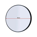 80cm Round Wall Mirror Bathroom Makeup Mirror by Della Francesca